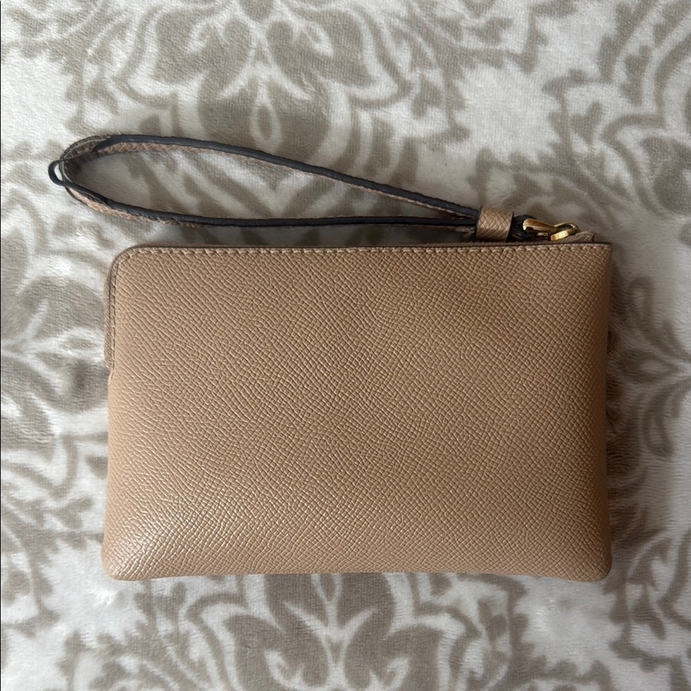 Coach Tan Leather Wristlet Clutch - Picture 3 of 8
